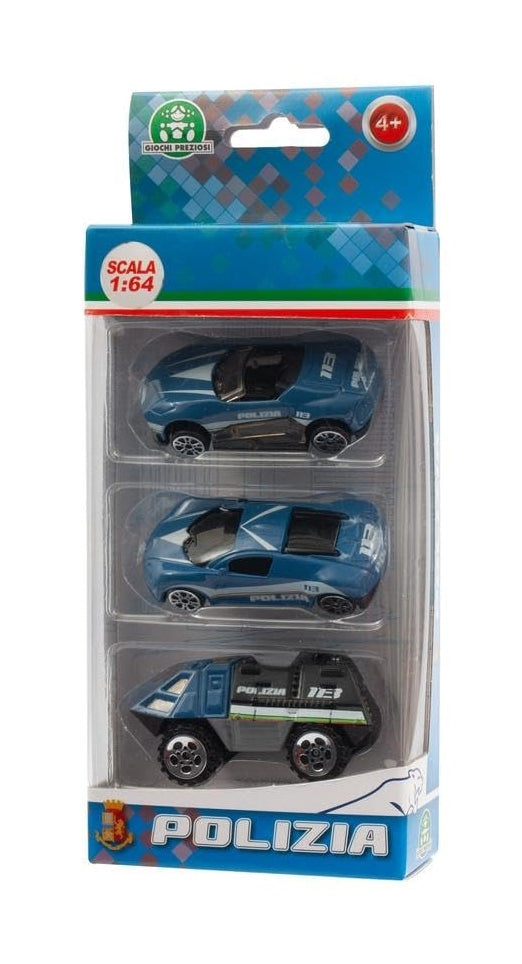 Polizia: Giochi Preziosi - Die Cast 1:64  Pack 3 Veicoli Modello 1