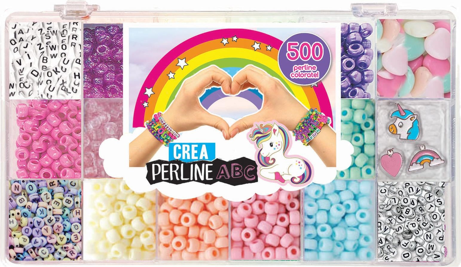 Nice: Abc - Perline Colorate Magic Unicorn 500 Pz