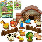 Ginmar: Animali - (126C) - Set Fattoria C/Casa Da Costr. C/Figure Ass.