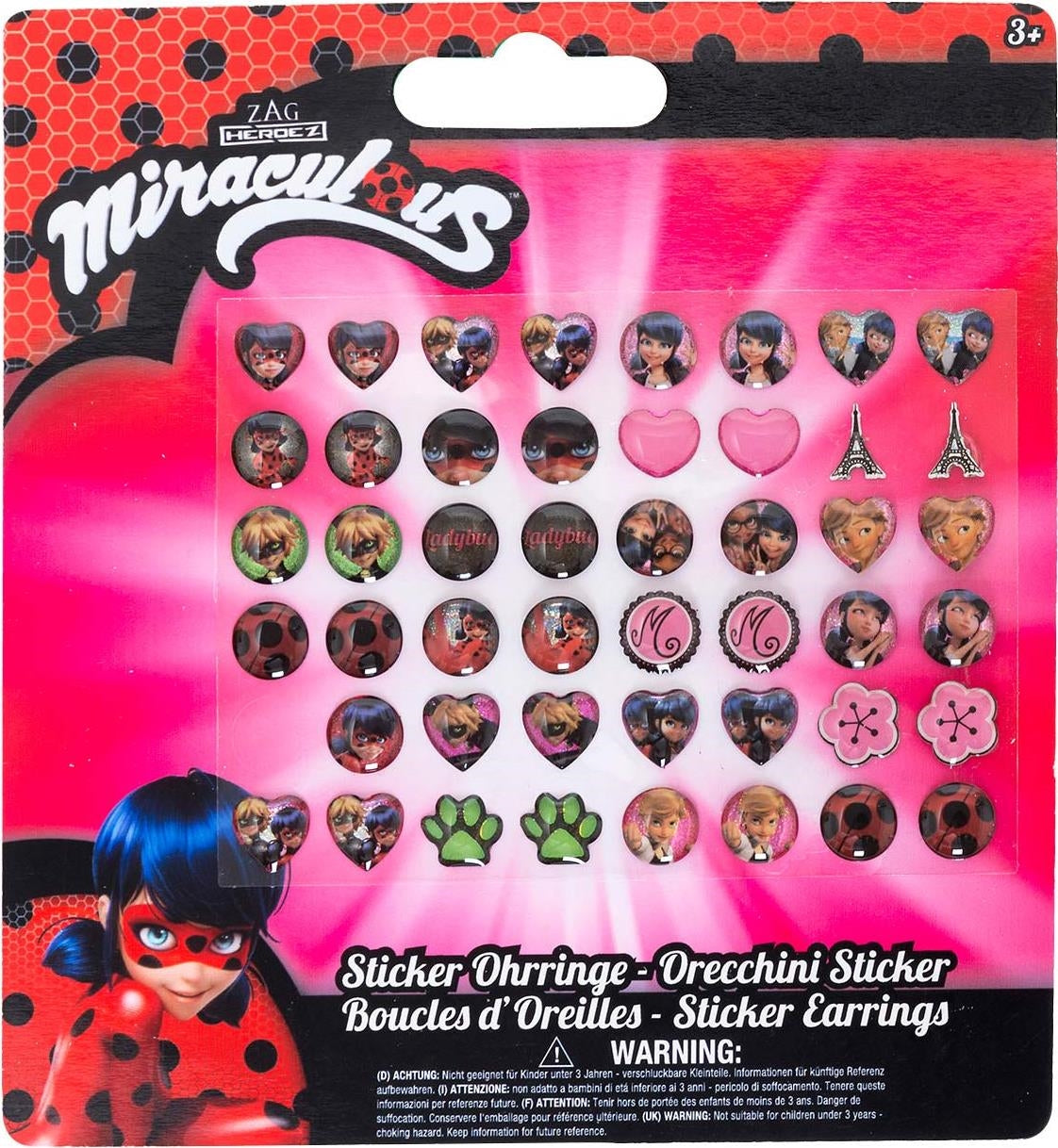 Miraculous: Joy Toy - Orecchini Sticker