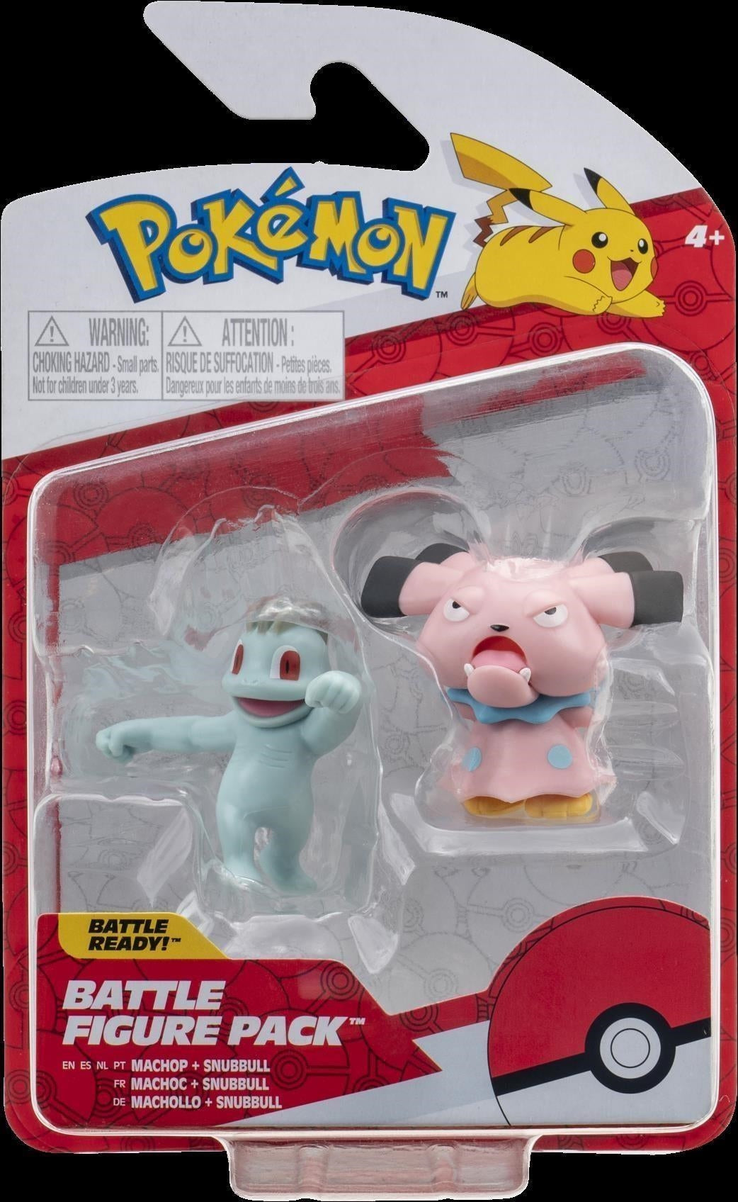 Pokemon: Rei Toys - Battle Figure Pack Serie 3 - Machop E Snubbull