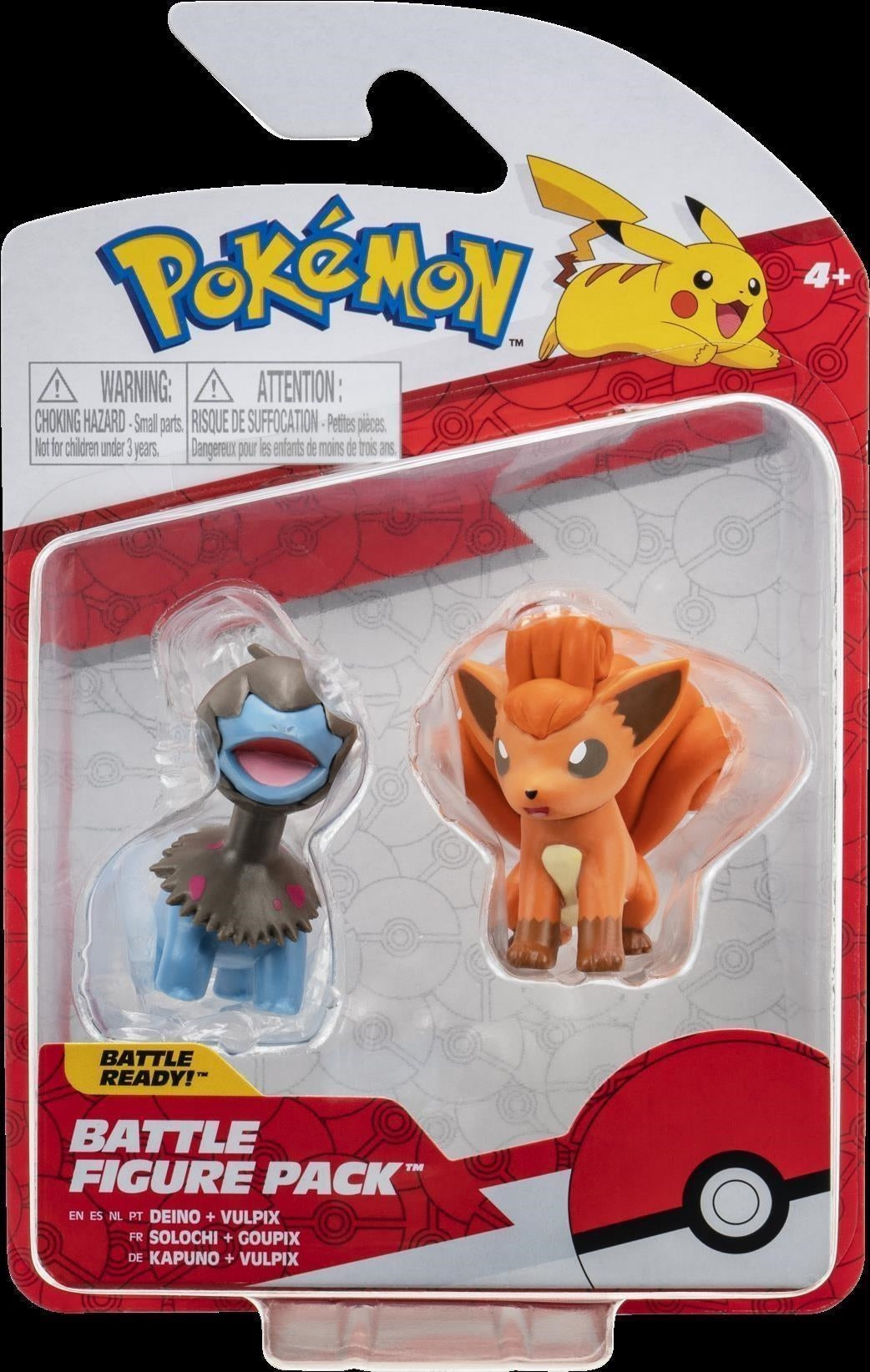 Pokemon: Rei Toys - Battle Figure Pack Serie 3 - Vulpix E Deino