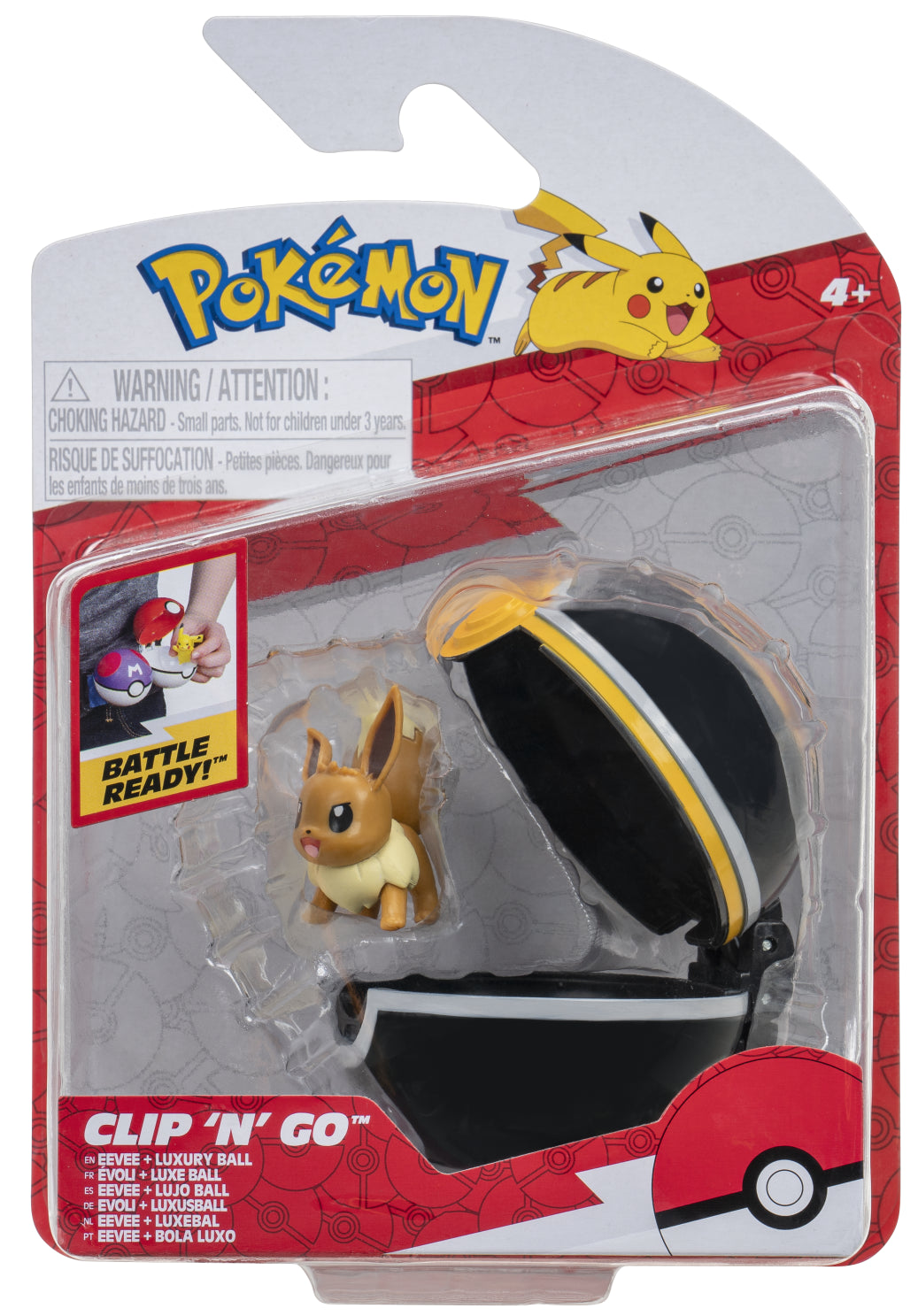 Pokemon: Rei Toys - Clip N Go Serie 3 - Eevee #3 E Luxury Ball