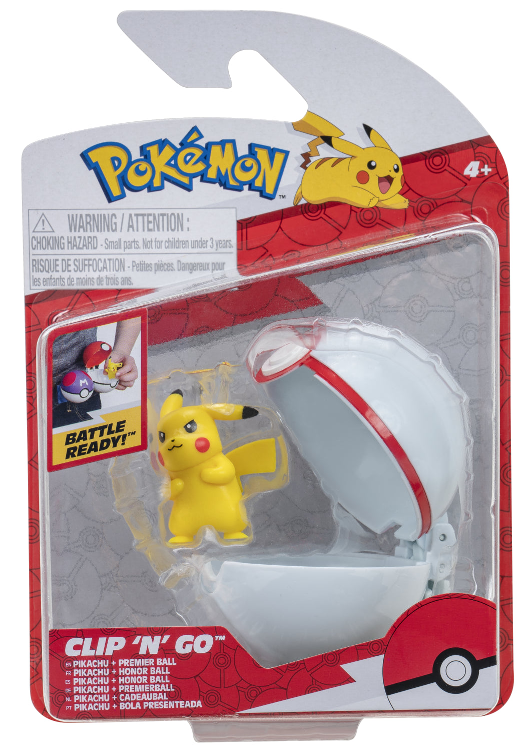 Pokemon: Rei Toys - Clip N Go Serie 3 - Pikachu #2 E Premier Ball