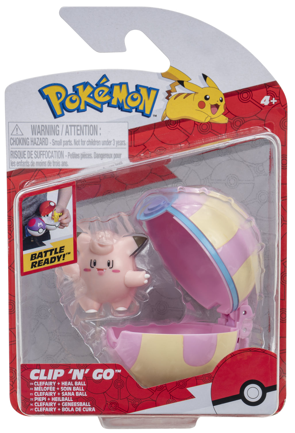Pokemon: Rei Toys - Clip N Go Serie 3 - Clefairy E Heal Ball