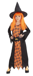 Rubies: Costume Strega Ragnatela Arancione Bambino Tg. 2XS