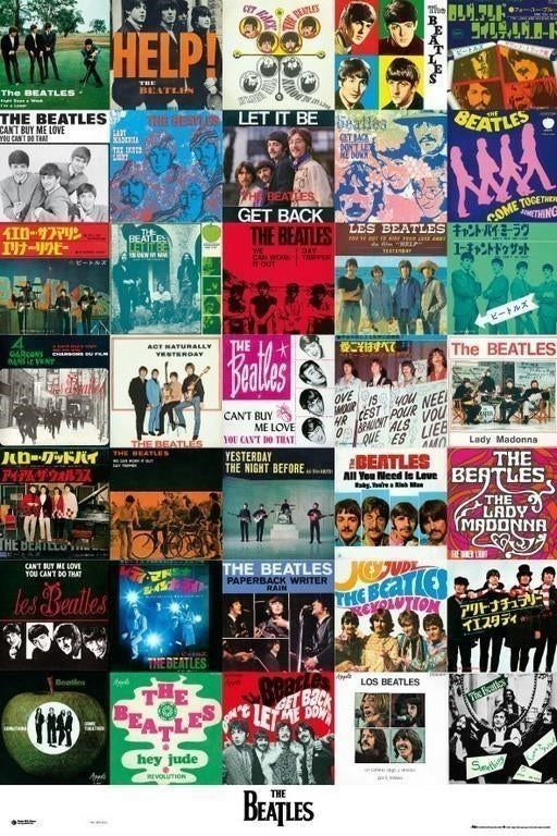 Beatles (The): Singles (Poster 61x91,50 Cm)