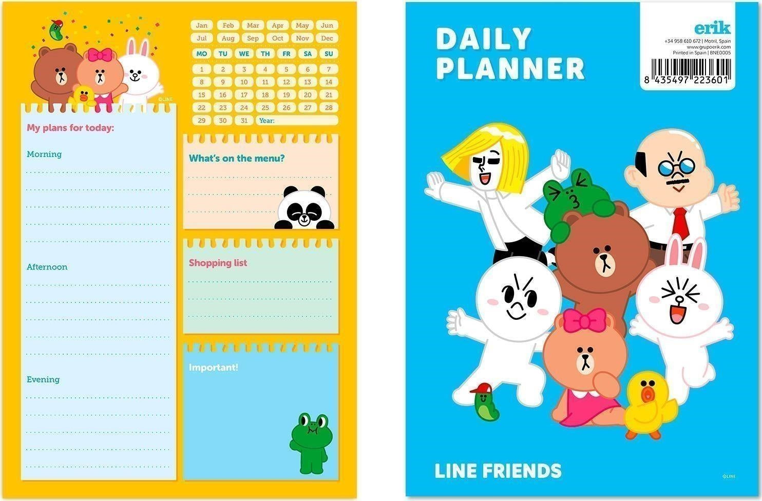 Line Friends: Grupo Erik (Block Notes Da Scrivania)