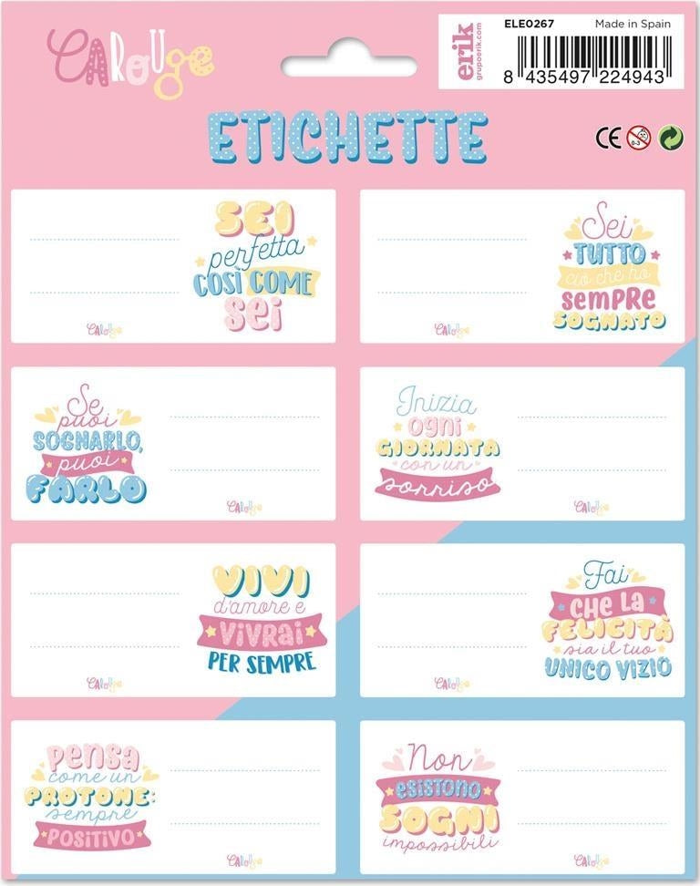 Carouge: Grupo Erik - Blue & Pink Ita (Etichette Adesive)