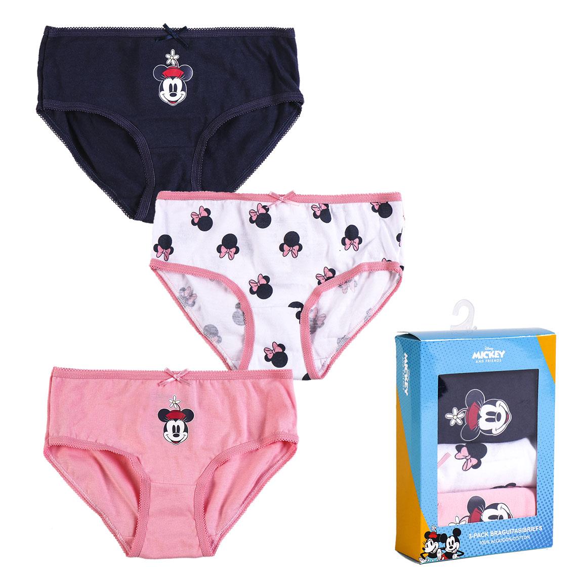 Disney: Minnie Multicolor (Slip Bambino 6-8 Anni 3 Pz)