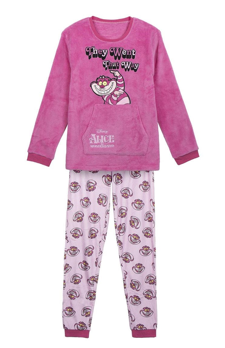 Pigiama Manica Lunga Coral Fleece Disney AliciaFUCHSIA Tg. S
