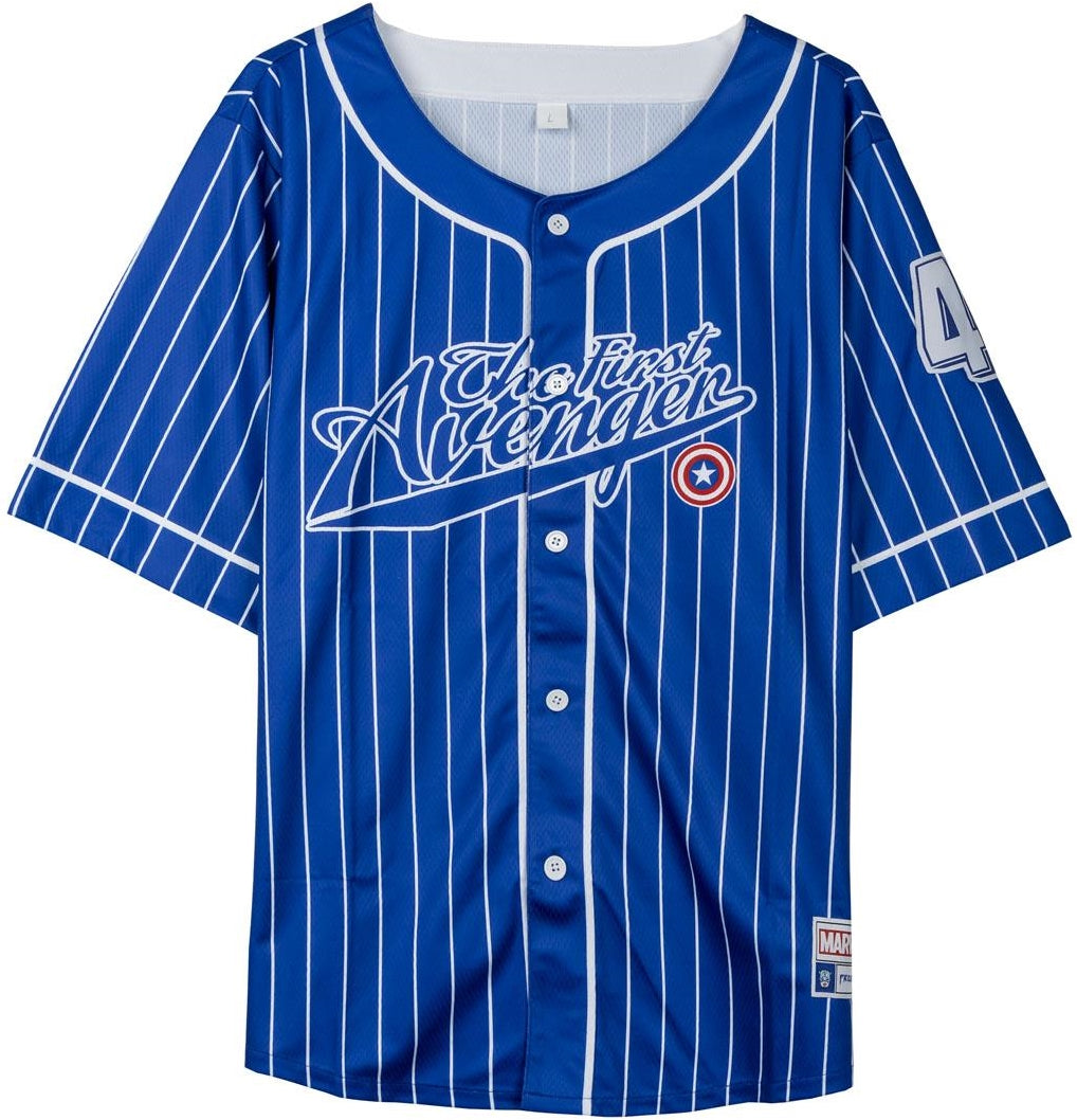 Marvel: Avengers - Capitan America Blue - T-Shirt Baseball Tg. M