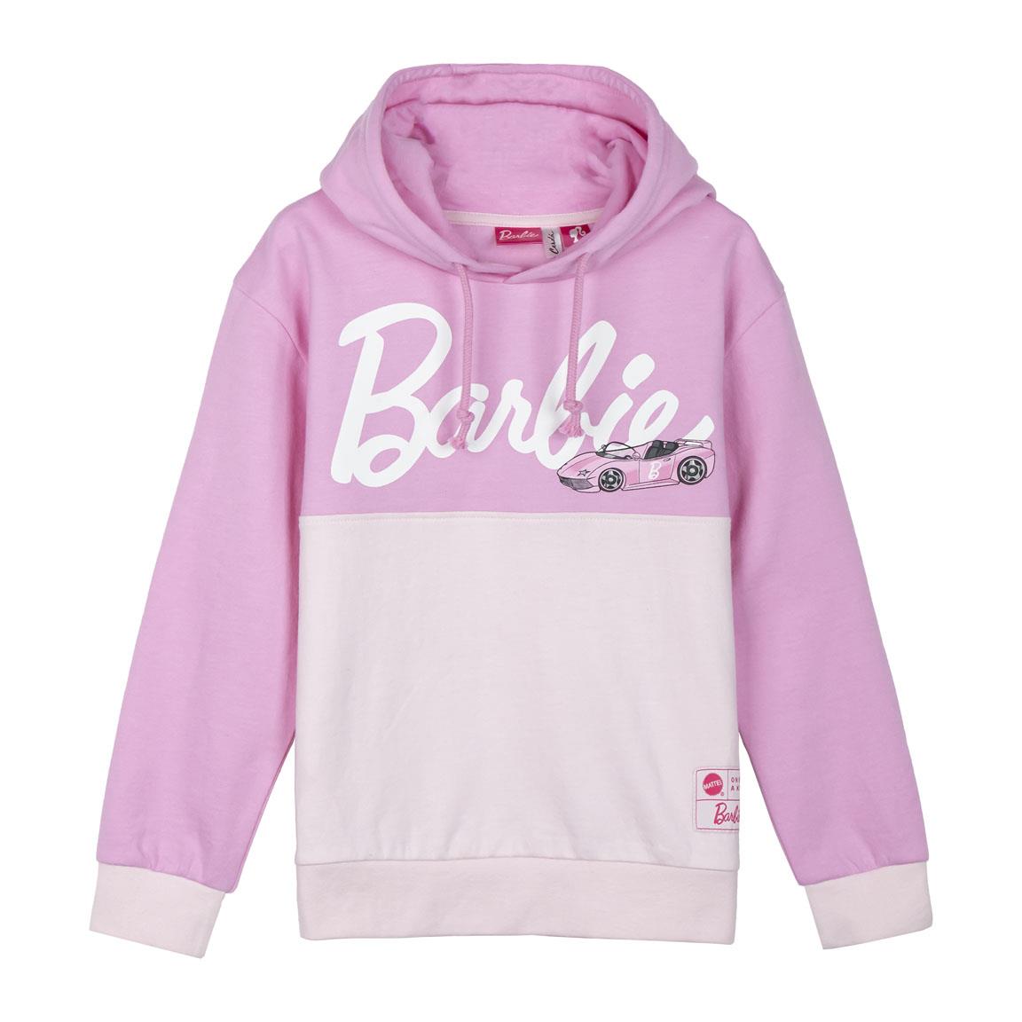 Barbie: Rosa - Felpa Con Cappuccio Cotton Brushed Tg. 10 Anni