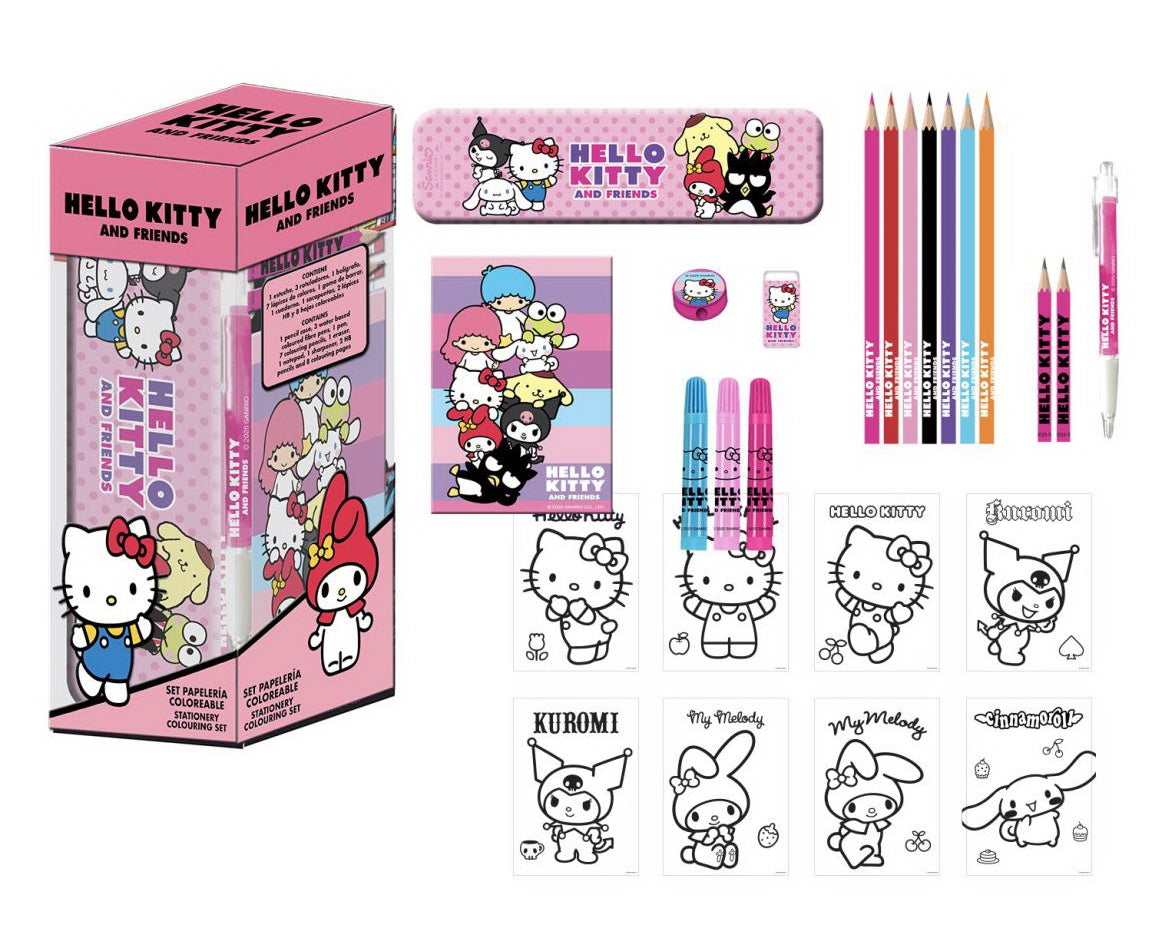Hello Kitty: Cerda' - Set Cartoleria Da Colorare