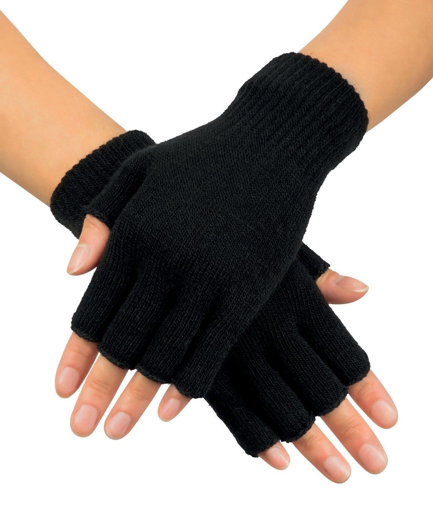 Boland: Pr Fingerless Gloves Black. Guanti Senza Dita Nero