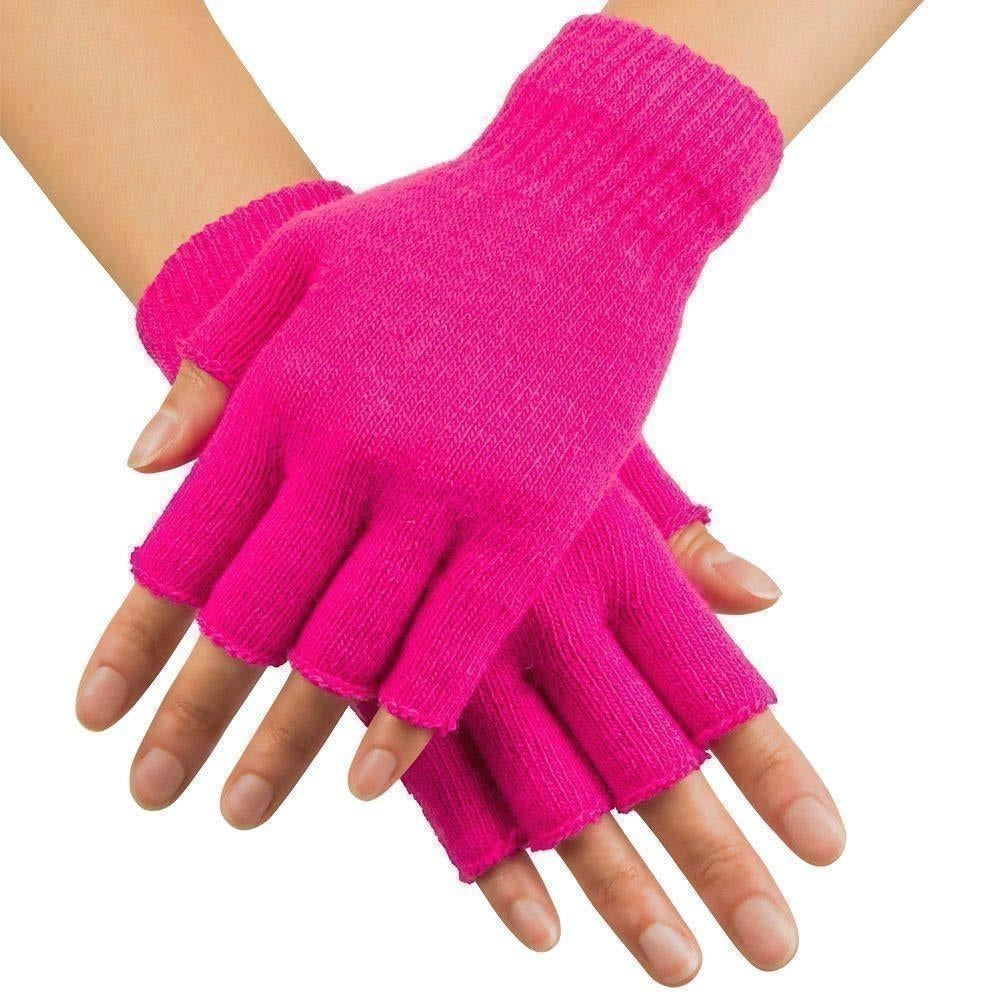 Boland: Pr Fingerless Gloves Neon Pink. Guanti Senza Dita Rosa Neon