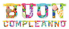 Boland: Festone Buon Compleanno Candy 280 Cm Qs. Festone Buon Compleanno Candy Xl 280 X 15 Cm