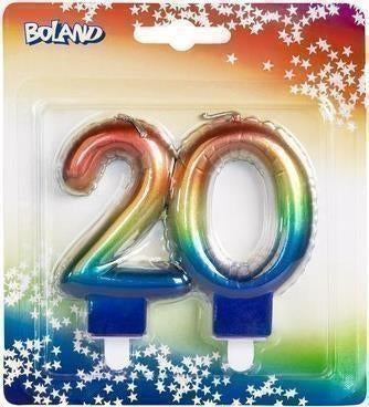 Boland: Candle Shape Of A Foil Balloon 20 With Holder