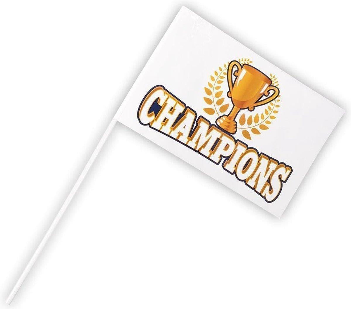 Boland: Pc. Pe Hand Flag Champions 17X25Cm/40Cm Stick