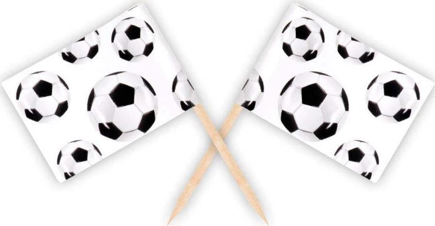 Boland: Set 24 Flag Picks Football. (7 Cm)