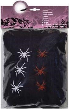 Boland: St. Spinrag 100 G Zwart Met 6 Spinnen
