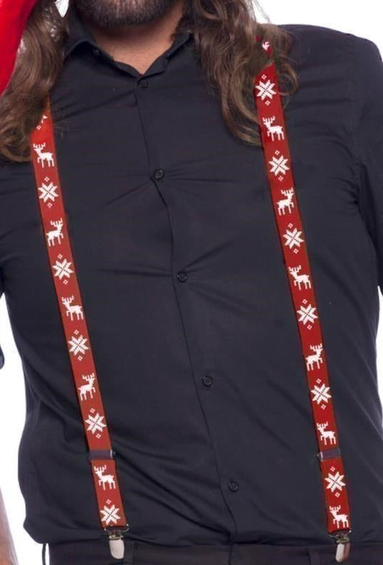 Folat: Christmas Suspenders Red. Bretelle Natale Rosse