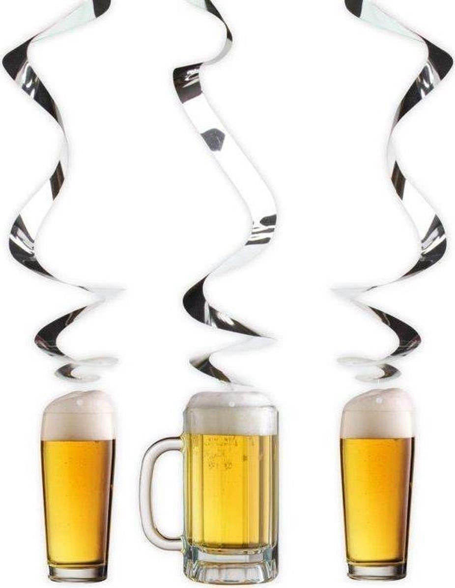 Folat: Spiral Hangdeco Beer Party /3. Set 3 Pendenti Spirale Beer Party