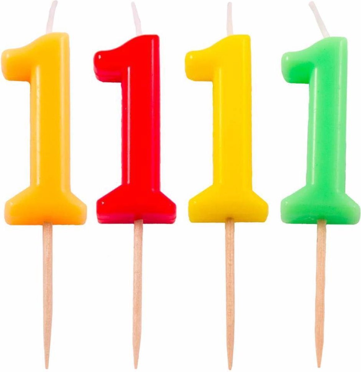 Folat: Candela Numero 1 (4 Colori Neon Assortiti)