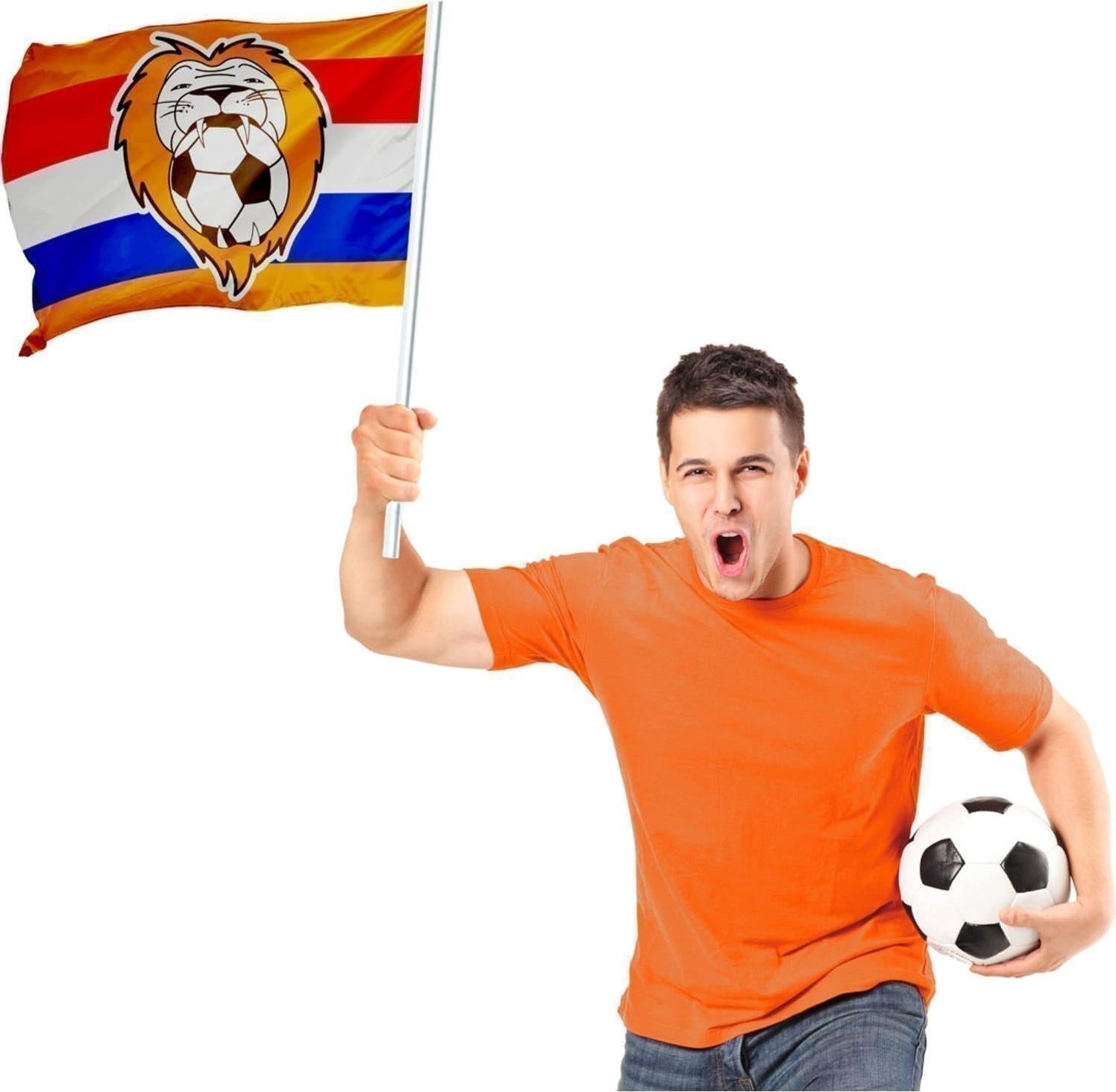 Folat: Flag Lion with Stick - 70x50 cm