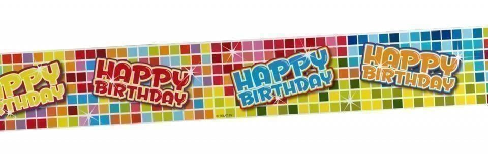 Folat: Markingtape Birthday Blocks 7Mtr. Nastro 7 Mt Happy Birthday Quadratini