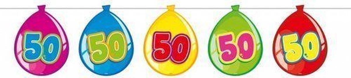 Folat: Flagbanner Balloonshape 50. Festone Palloncini Nr. 50