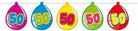 Folat: Flagbanner Balloonshape 50. Festone Palloncini Nr. 50