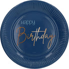Folat: Plates Happy B-Day Round Eleg True Blue 23Cm Qs