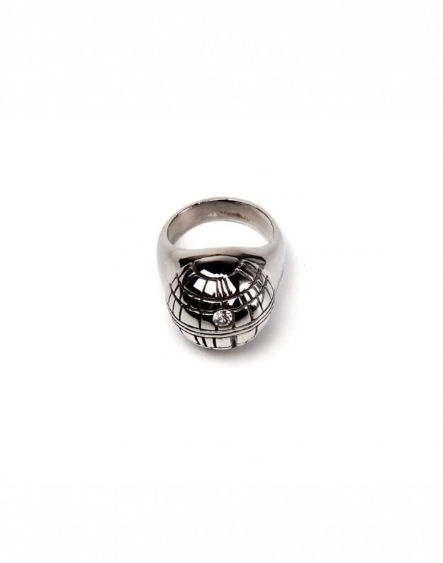 Star Wars: Death Star 3D Metal Silver (Anello Tg. L)