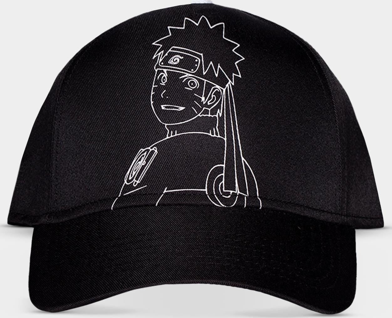 Naruto Shippuden: Mens Adjustable Cap Black (Cappellino)