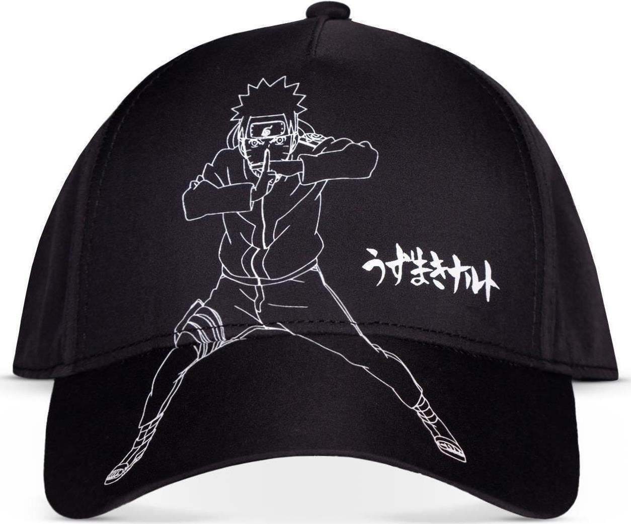 Naruto Shippuden: Mens Adjustable Cap Black (Cappellino)
