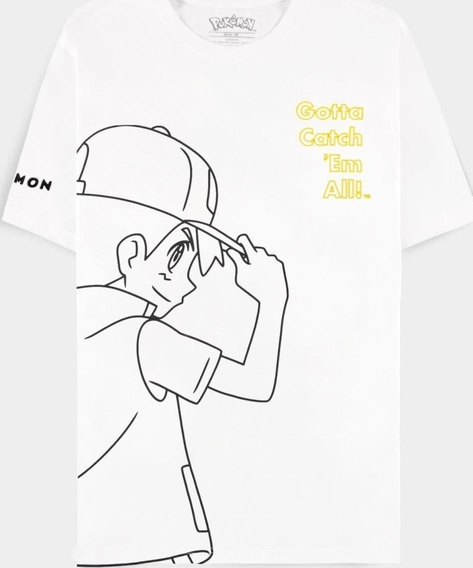 Pokemon: Ash White (T-Shirt Unisex Tg. M)