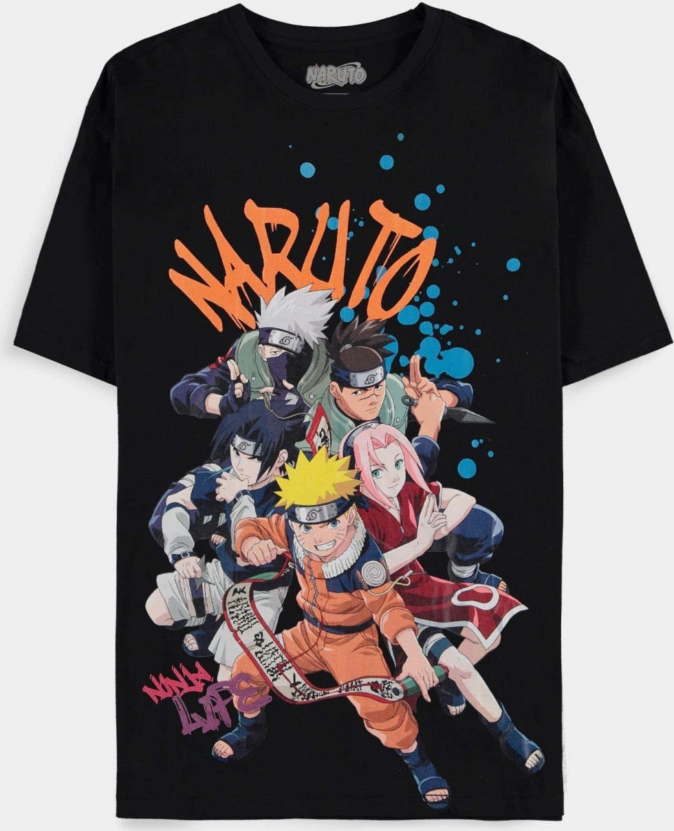 Naruto Shippuden: Team Loose Fit Black (T-Shirt Unisex Tg. XS)