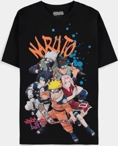 Naruto Shippuden: Team Loose Fit Black (T-Shirt Unisex Tg. L)