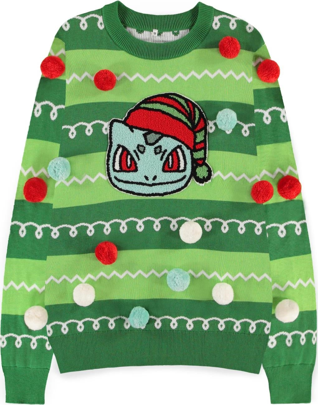 Pokemon: Bulbasaur Patched Christmas - Multicolor (Maglione Unisex Tg. XS)