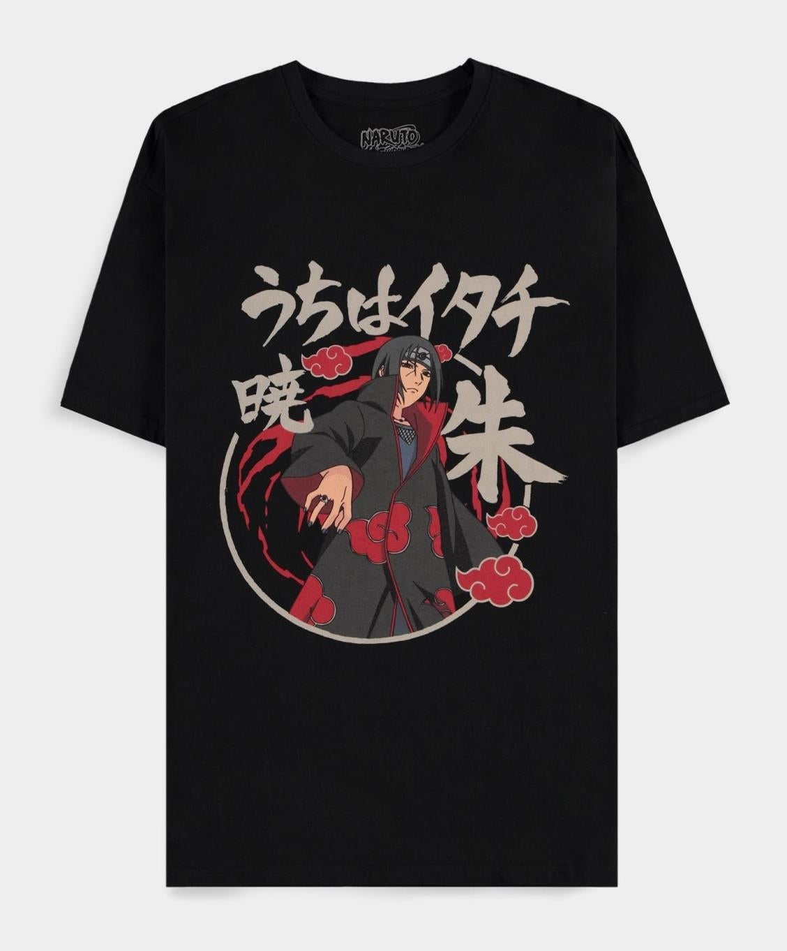 Naruto Shippuden: Akatsuki Itachi Black (T-Shirt Unisex Tg. L)