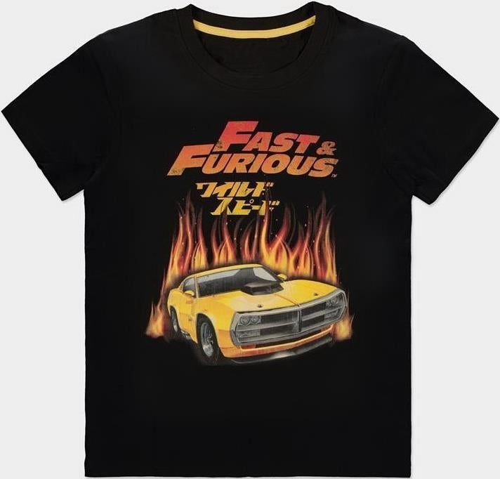 Fast & Furious: Hot Flames Black (T-Shirt Unisex Tg. 2XL)