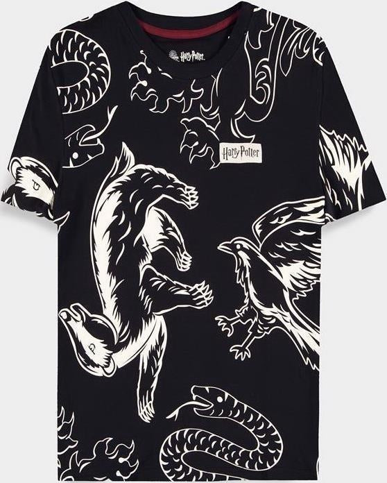 Harry Potter: Bw Aop Black (T-Shirt Donna Tg. L)