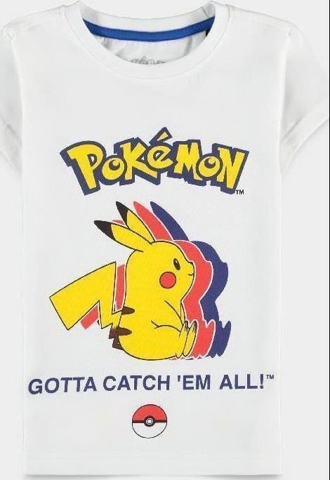 Pokemon: Pika Silhouette Girls White (T-Shirt Bambino 158/164)
