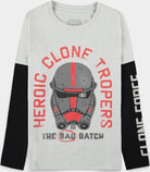 Star Wars: The Bad Batch - Hunter - Double Sleeved T-Shirt - 110/116 Short Sleeved T-Shirts M Grey