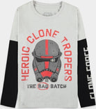 Star Wars: The Bad Batch - Hunter - Double Sleeved T-Shirt - 122/128 Short Sleeved T-Shirts M Grey