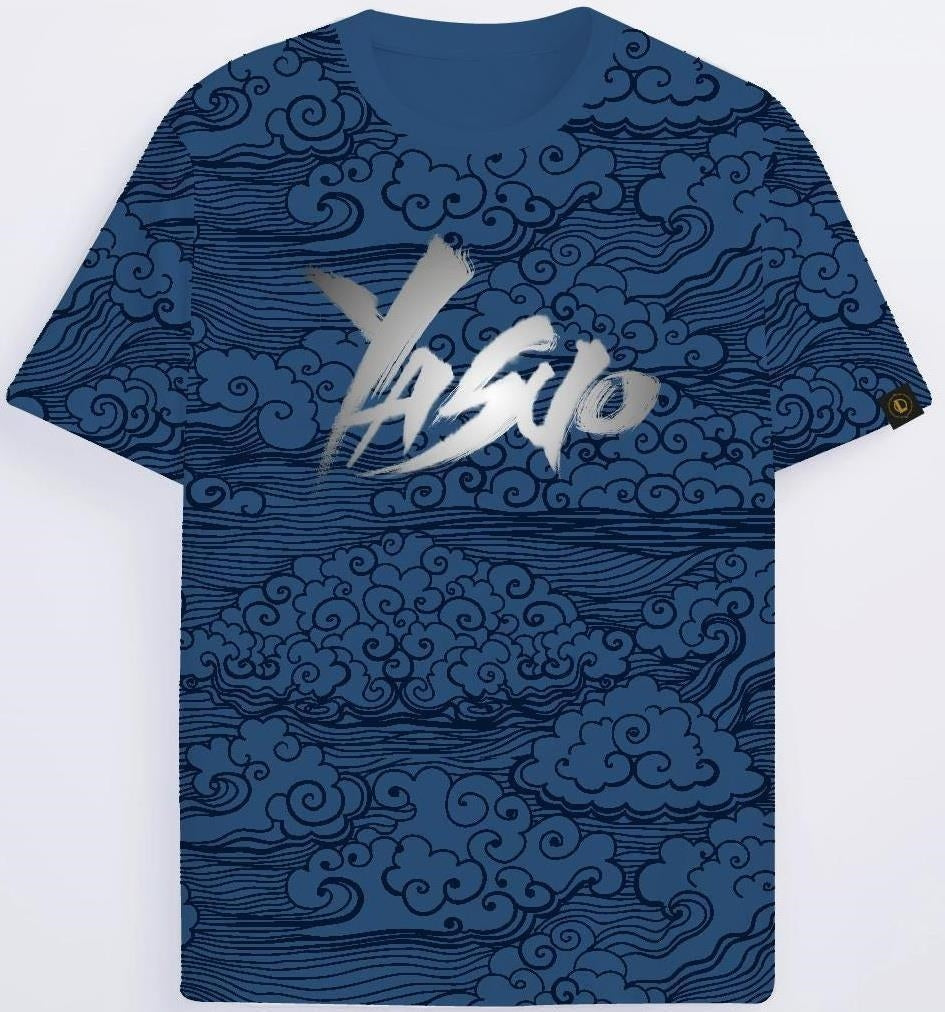 League Of Legends - Yasuo Mens Short Sleeved T-Shirt - 2Xl Short Sleeved T-Shirts M Blue