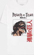 Attack On Titan: MenS Short Sleeved White (T-Shirt Unisex Tg. 2XL)