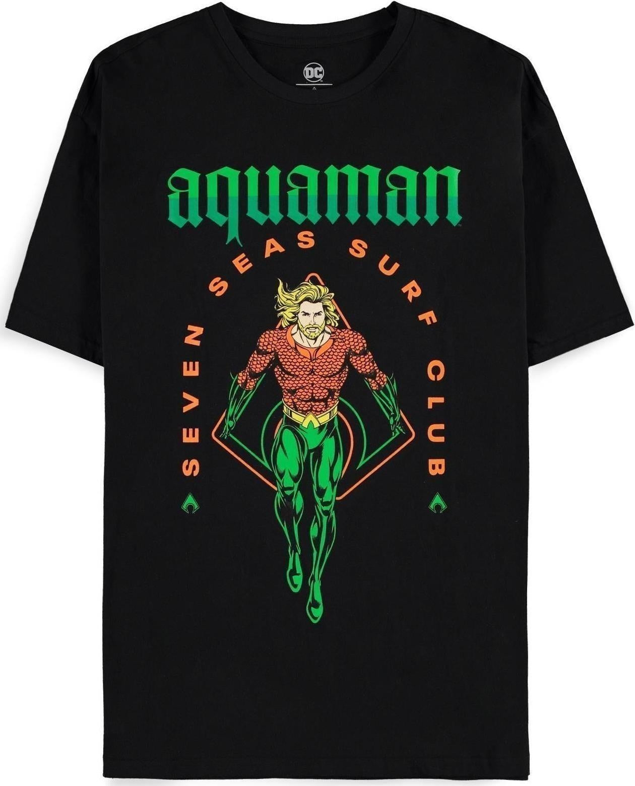 Dc Comics: Aquaman - Mens Black (T-Shirt Unisex Tg. S)