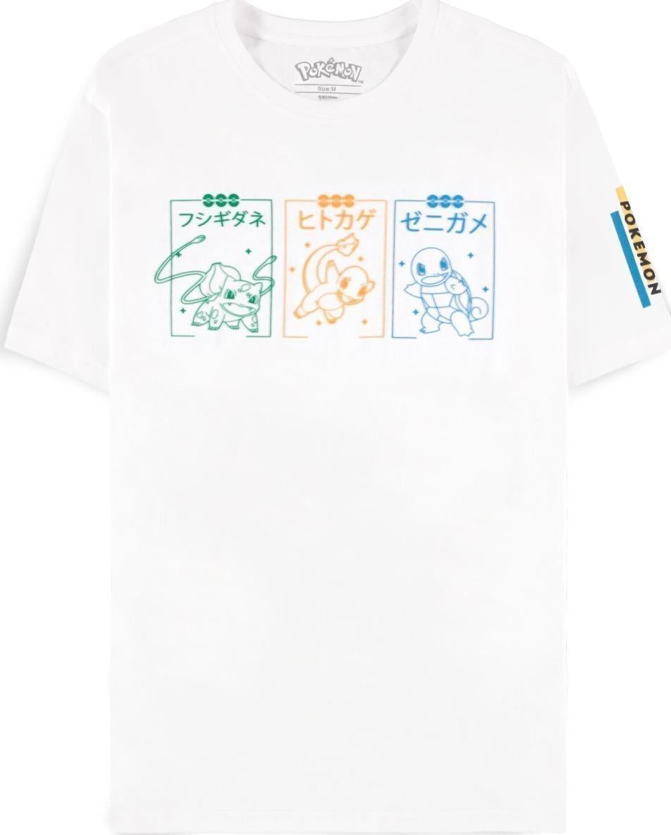 Pokemon: Starters White (T-Shirt Unisex Tg. XL)